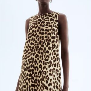 H&M Leopard Print Sleeveless Dress